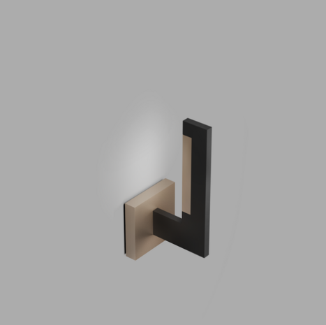 Inlay W1 linear black/gold wandlamp Light Point