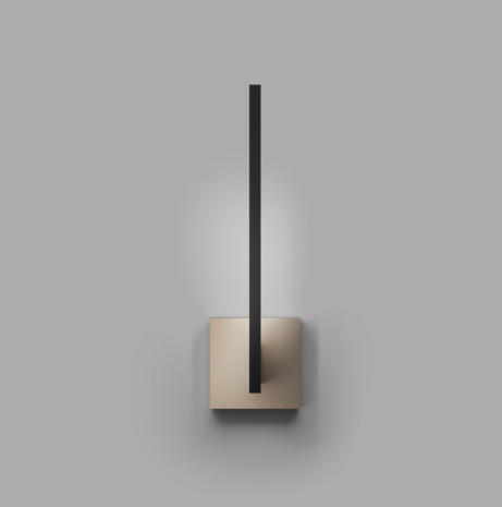 Inlay W2 linear black/gold wandlamp Light Point