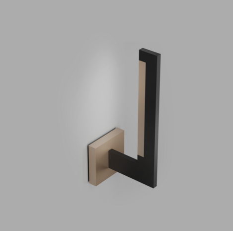 Inlay W2 linear black/gold wandlamp Light Point