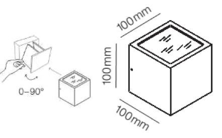 Cube up/down outdoor wandlamp Light Point