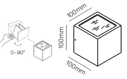 Cube Led IP54 outdoor wandlamp Light Point