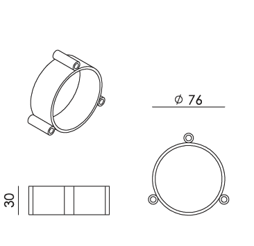 Bolt wall ring accessoires Tonone