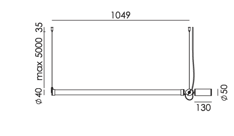 Mr. Tubes LED Horizontal hanglamp Tonone 