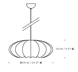 Fibre 60 globe hanglamp Innermost