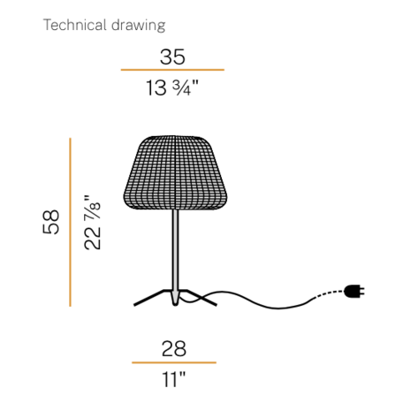 Ralph Ø 35 cm outdoor tafellamp Panzeri