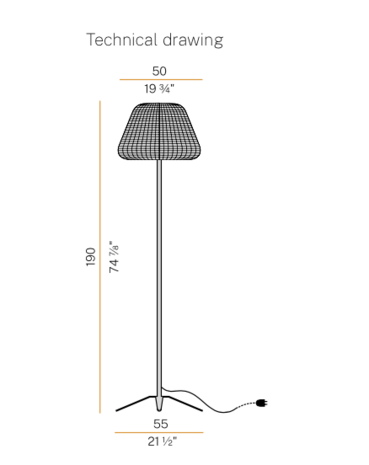 Ralph 190 cm outdoor vloerlamp Panzeri