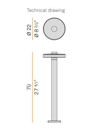 Venexia 70 cm outdoor vloerlamp Panzeri