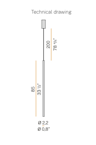 Two-be  Ø 2 CM hanglamp Panzeri