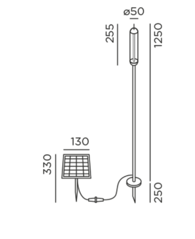 Reed M solar outdoor vloerlamp IP44.de