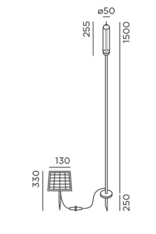 Reed L solar outdoor vloerlamp IP44.de