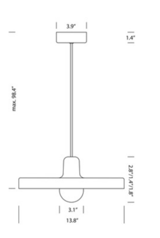 Mini Disk suspension hanglamp TossB 