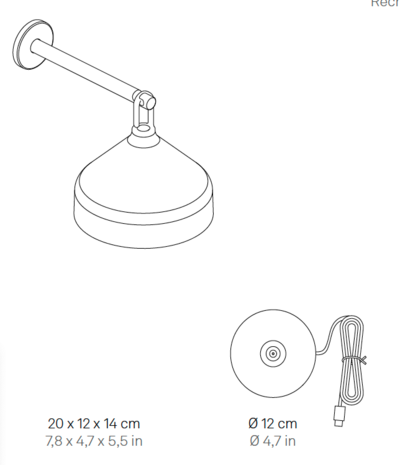 Amelie portable wandlamp Zafferano 