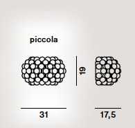 Caboche plus piccola r7s wandlamp Foscarini