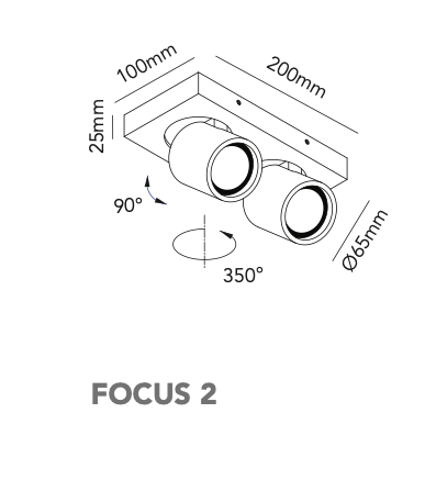 Focus 2 opbouwspot Light Point