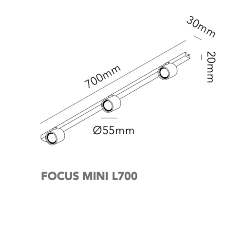 Focus mini L700 opbouwspot Light Point