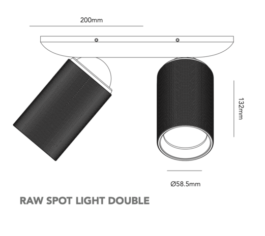 Raw 2 opbouwspot Light Point