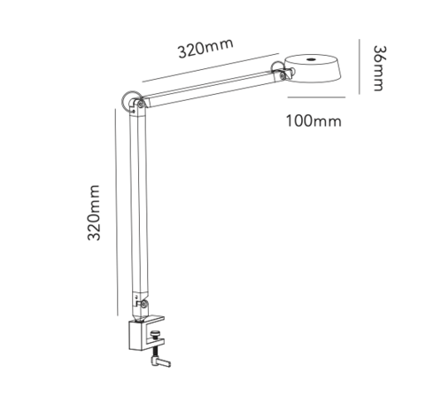 Dark T1 Clamp tafellamp Light Point