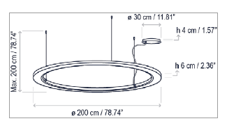 Roda S/200 hanglamp Bover 