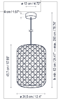 Nans S/31.2 outdoor hanglamp Bover 