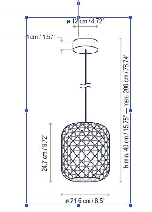 Nans S/21 outdoor hanglamp Bover 