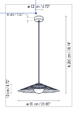 Nans S/55 outdoor hanglamp Bover 
