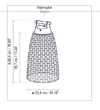 Nans Portable M/49/R outdoor tafellamp Bover