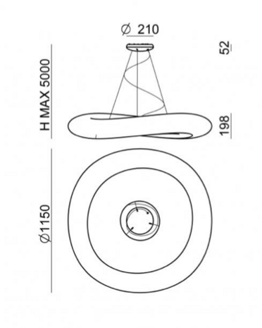 Mr Magoo ø115 cm hanglamp Stilnovo