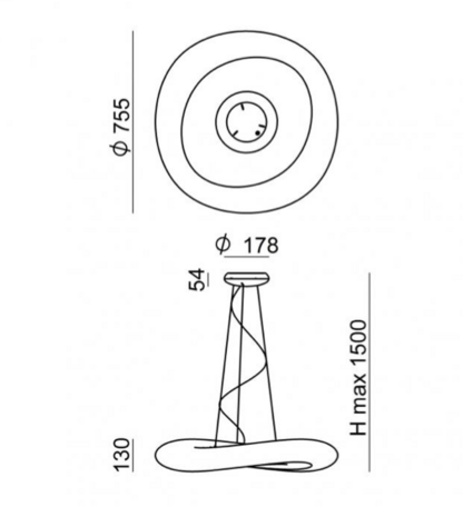 Mr Magoo ø75 cm hanglamp Stilnovo