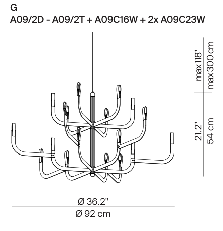 J-us G configuration hanglamp Luceplan 