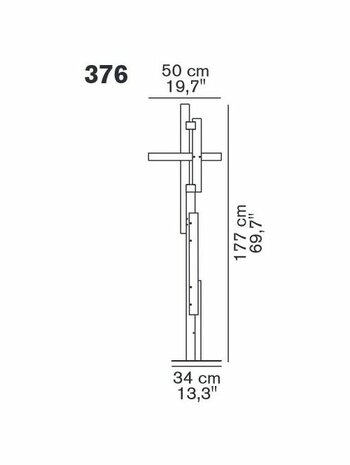Las 376 vloerlamp Oluce