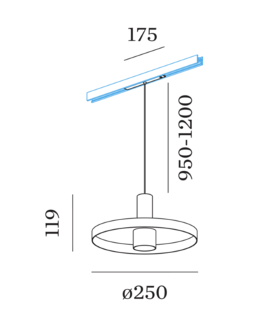 Odrey 1.2 led on strex hanglamp Wever & Ducre 