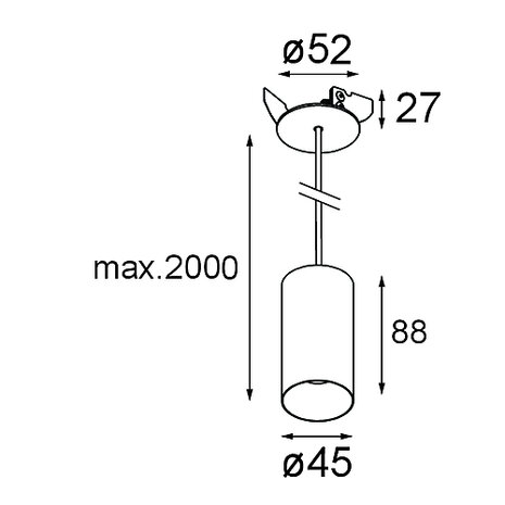 Minude 45 Suspended 1x LED GE hanglamp Modular 