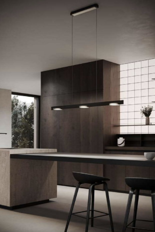 Inlay S1250 disc black/silver hanglamp Light Point