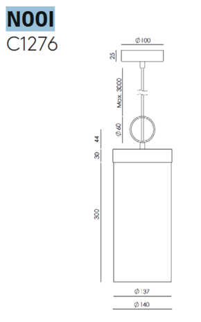 Nooi C1276 hanglamp Aromas 