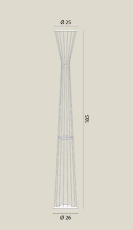 Lightwire F1 vloerlamp Rotaliana