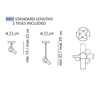 Bird plafondlamp KDLN