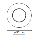 Lunaire ø 50 cm plafondlamp FontanaArte