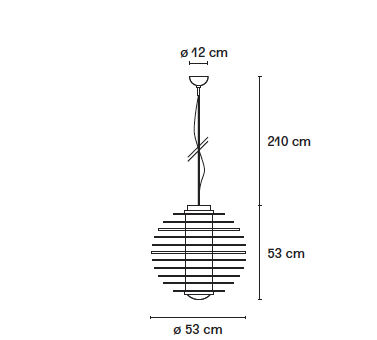 0024  Ø 53 cm hanglamp FontanaArte