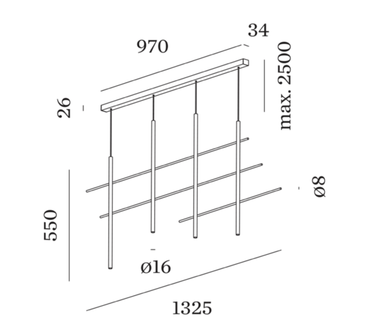 Net 4.0 hanglamp Wever & Ducre 