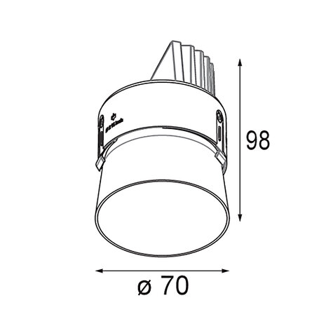 Thimble Recessed Trimless 70 adjustable inbouwspot Modular 