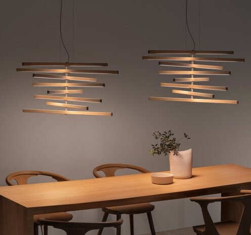 Rhythm Vertical 2165 wood hanglamp Vibia 