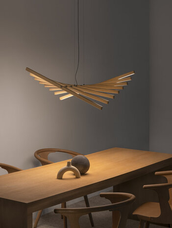Rhythm Vertical 2165 wood hanglamp Vibia 