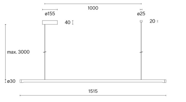 Linier Pro S1 w181 hanglamp Wästberg  