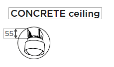 Bilo C Mat semi recessed bathroom/out  plafondlamp Trizo21