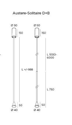Austre - Solitaire RL D+B hanglamp Trizo21