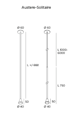 Austere - Solitaire RF  hanglamp Trizo21