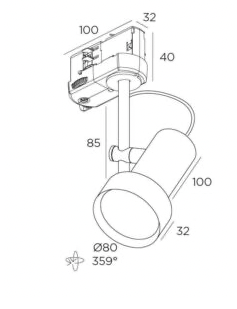 2Thirty 3 fase LED trackspot Trizo21
