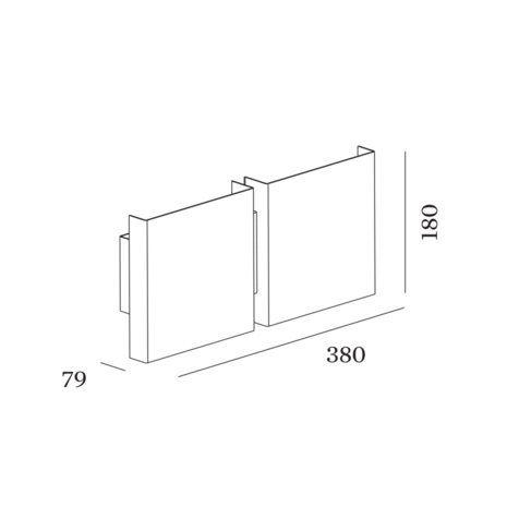 CG Square 2G big wandlamp Wever & Ducre 