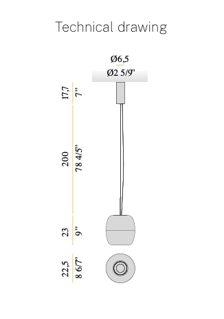 Adamas 23 cm hanglamp Panzeri