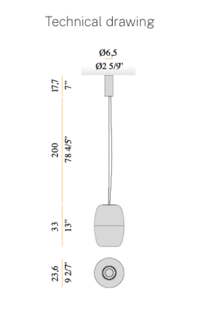 Adamas 33 cm hanglamp Panzeri